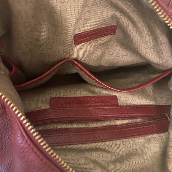 Isaac Mizrahi Deep Red Leather Bag - Picture 2 of 15